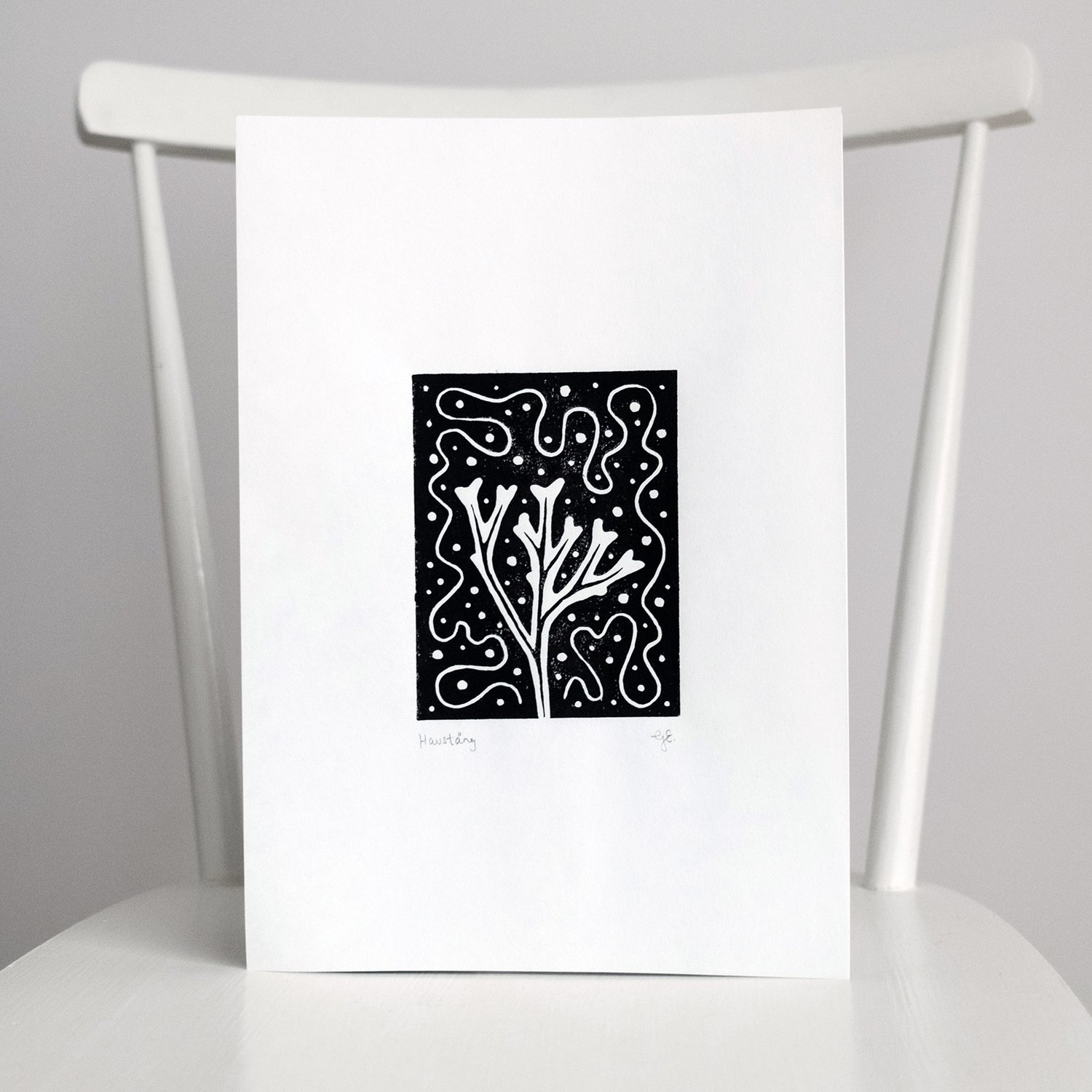 Seaweed #2, Original Lino Art