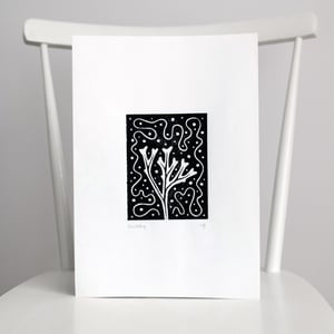 Seaweed #2, Original Lino Art