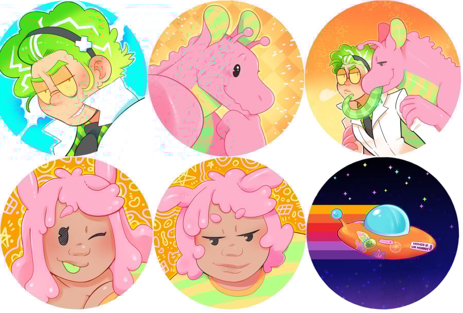 Gummy and The Doctor, Pin-Back Buttons