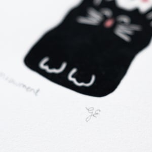 Meowment, Original Lino Art