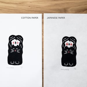 Meowment, Original Lino Art