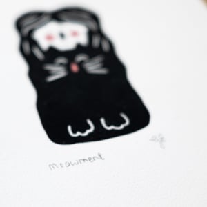 Meowment, Original Lino Art