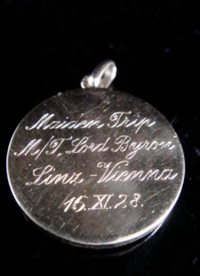 Image 4 of EDWARDIAN MARITIME ANCHOR PENDANT MAIDEN VOYAGE LORD BYRON 1928 LINZ - VIENNA