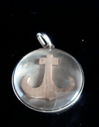 Image 1 of EDWARDIAN MARITIME ANCHOR PENDANT MAIDEN VOYAGE LORD BYRON 1928 LINZ - VIENNA