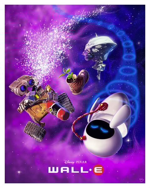 Image of WALL-E 16x20" (officially licensed artist proof)