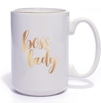 Image 1 of Boss Lady Gold Coffee White Mug