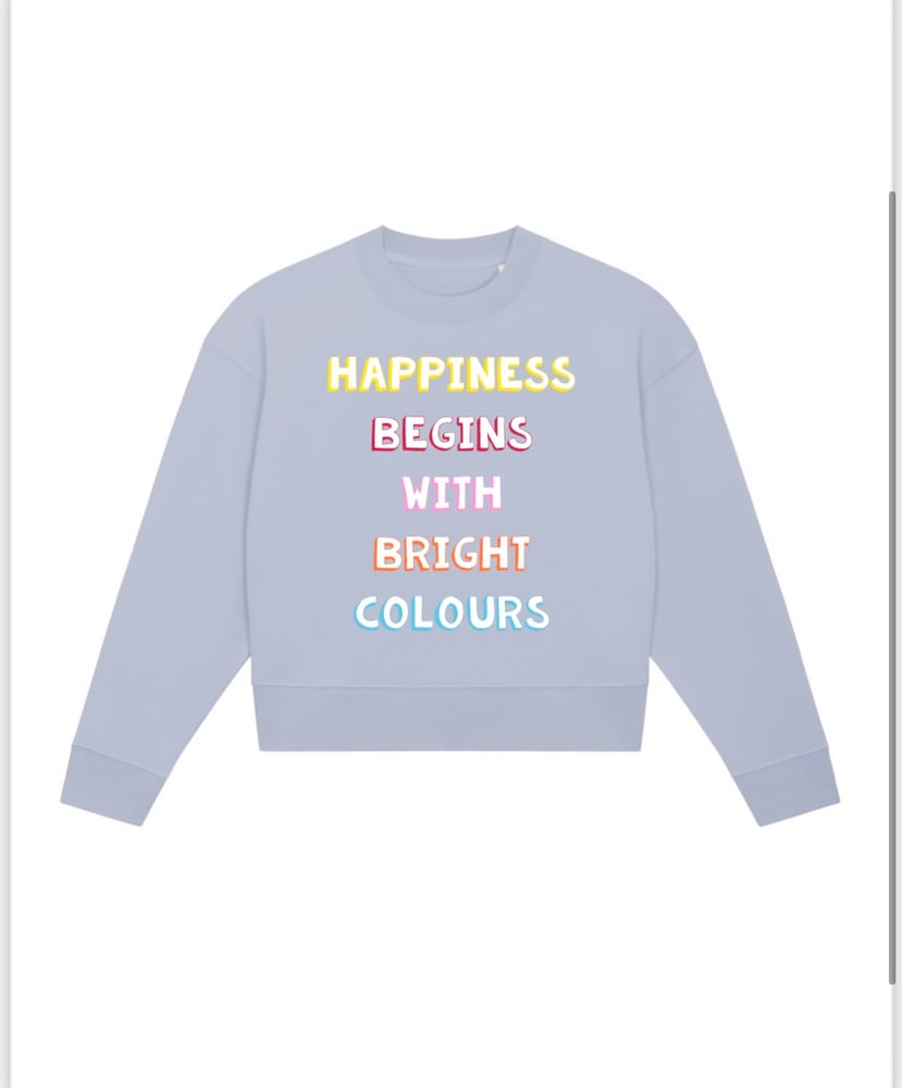 Image of Happiness Slogan Blue Cropster