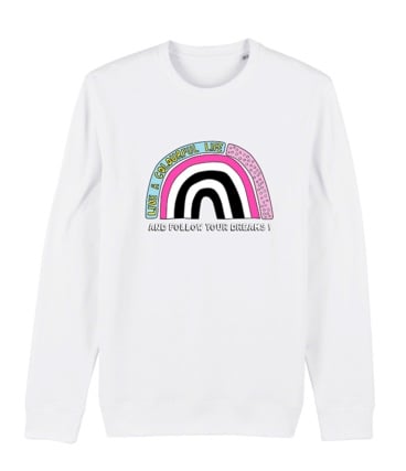 Image of Live a Colourful Life White Sweatshirt