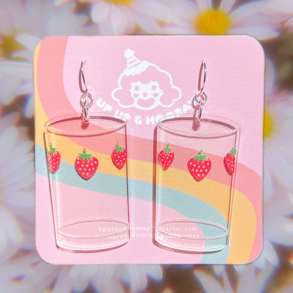 Image of Nana Strawberry Glass Earrings