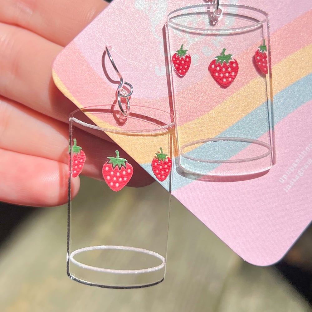 Image of Nana Strawberry Glass Earrings
