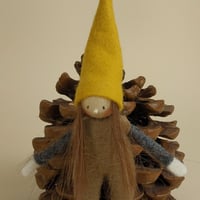 Image 3 of MipiMopi handmade 6 inches tall waldorf elf - 2