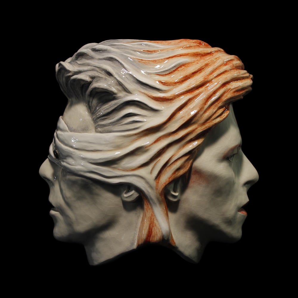 Ziggy Stardust and The Blind Prophet - Double-Headed Sculpture