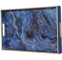 Image 1 of Blue Decorative MarblingTray