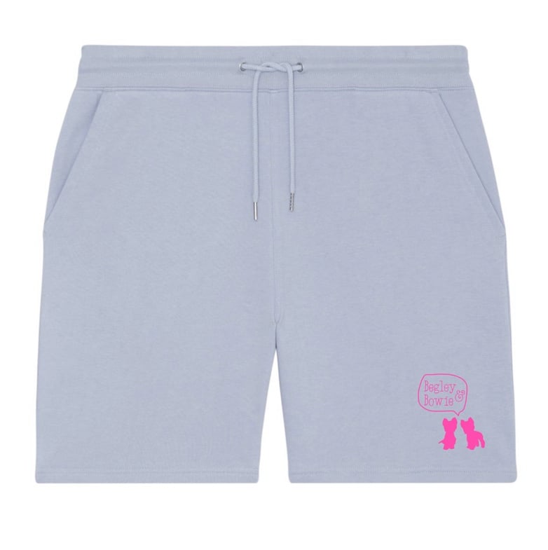 Image of Organic Cotton Blue Mid Length Shorts