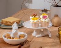 Image 3 of Bunny Rabbit Ceramic Cake Server Tray
