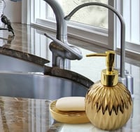Image 2 of Ceramic Lotion Soap Pump Dispenser set