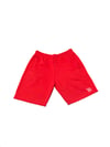 YB Red Cotton Blend Fleece Shorts