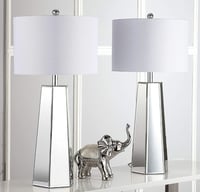 Image 2 of Luxury Mirror Chrome 32-inch lamp set of 2