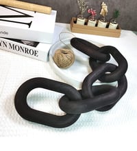 Image 1 of Wood Chain Link Decor 5 Link Chain Decoration