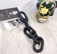 Image 3 of Wood Chain Link Decor 5 Link Chain Decoration
