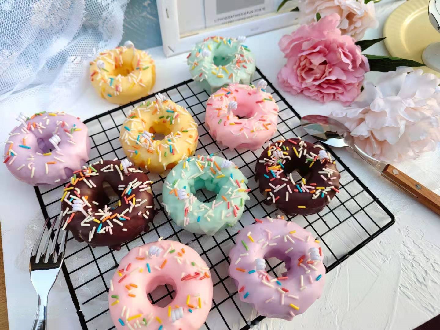 Image of Assorted Sprinkle Donut Candles