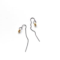 Image 1 of SATELLITE GOLD short drop earrings