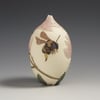 Bee & Magnolia sgraffito vessel  