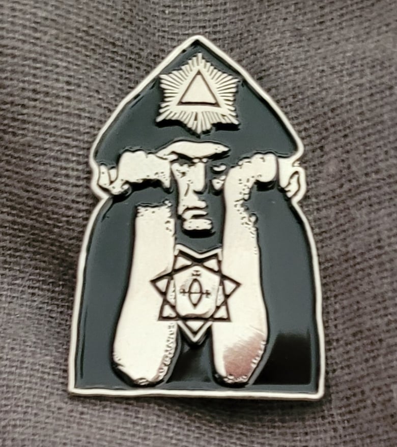 Image of The Great Beast limited edition shaped enamel pin 