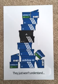 Image 2 of Trainer / Sneaker Box White Aluminium Wall Sign Plaque - Adidas