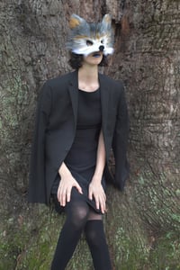 Image 1 of Grey Wolf Faux Fur Mask