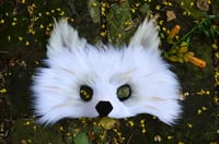 White Wolf Faux Fur Mask