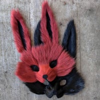 Image 1 of Burgundy Rabbit Mask, handmade