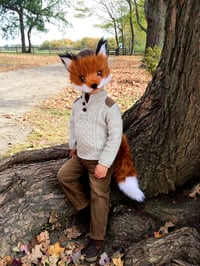 Image 2 of Children's Faux Fox Fur Mask