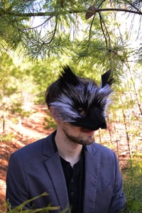 Image 2 of Silver Fox Faux Fur Mask