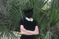 Image 3 of Faux Fur Black Panther Mask