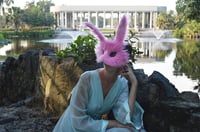 Image 3 of Pink Faux Fur Bunny Mask