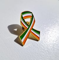 Tricolour Ribbon Pin Badge