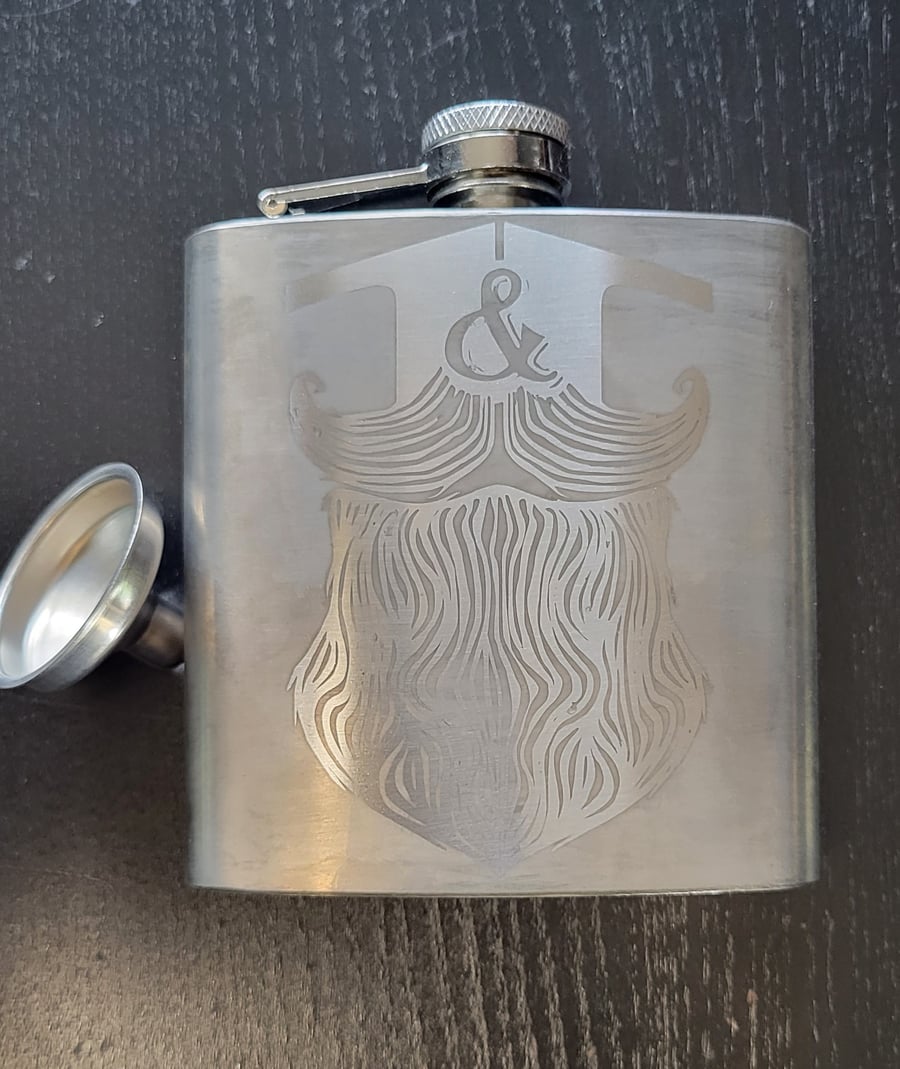 Image of 6oz Stainless Steel Flask w/ Filling Funnel 