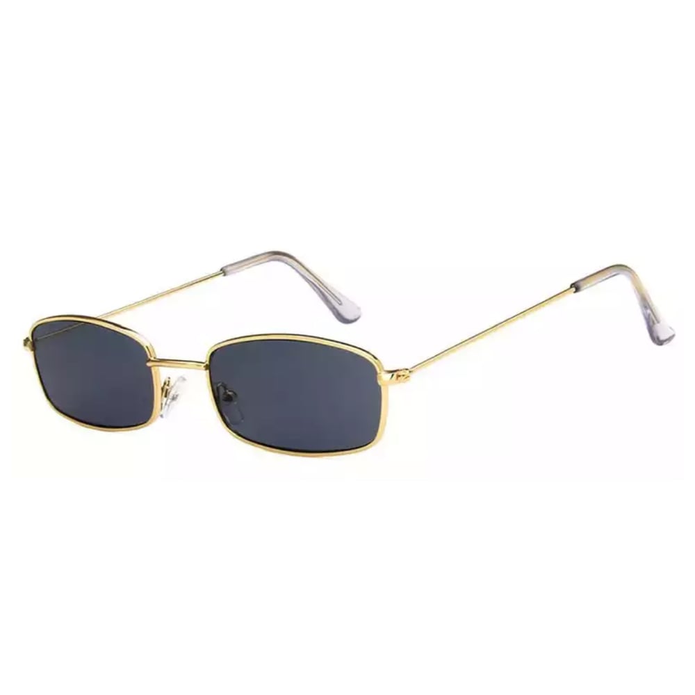 Image of Kapalua gold frame rectangle sunglasses
