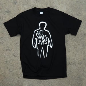 Image of "ART SAVES LIVES" T-Shirt by Rage Against The Machine artist 'THE PHANTOM'