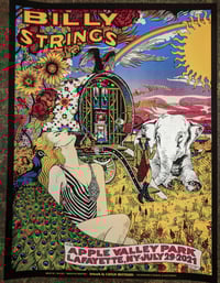 Image 1 of Billy Strings - Apple Valley Park, Lafayette, NY July 29 2021. Artwork by Cailtin Mattisson