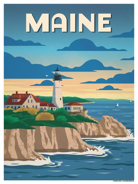 IdeaStorm Studio Store — Maine Poster