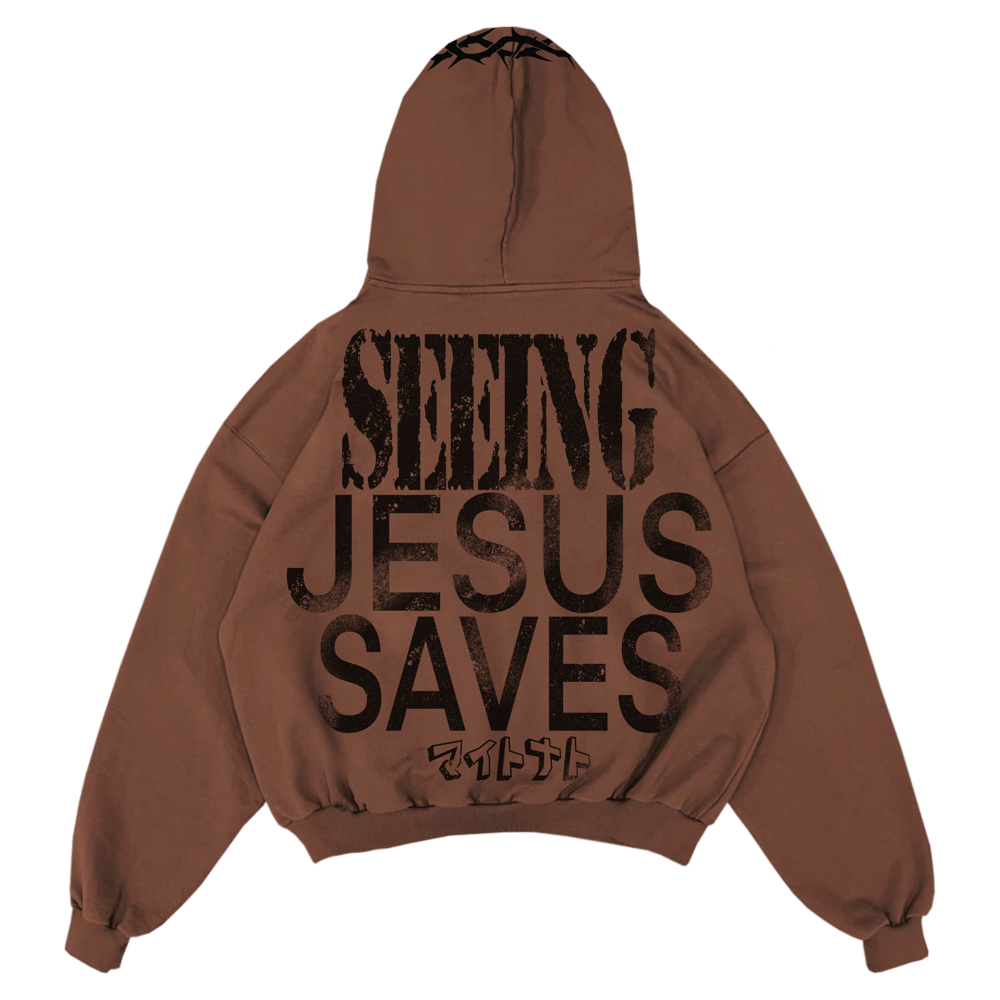 SEEING JESUS SAVES ZIP-UP HOODIE