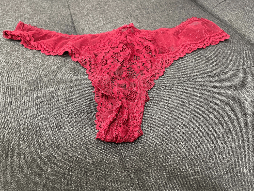 Image of Red Floral Thong