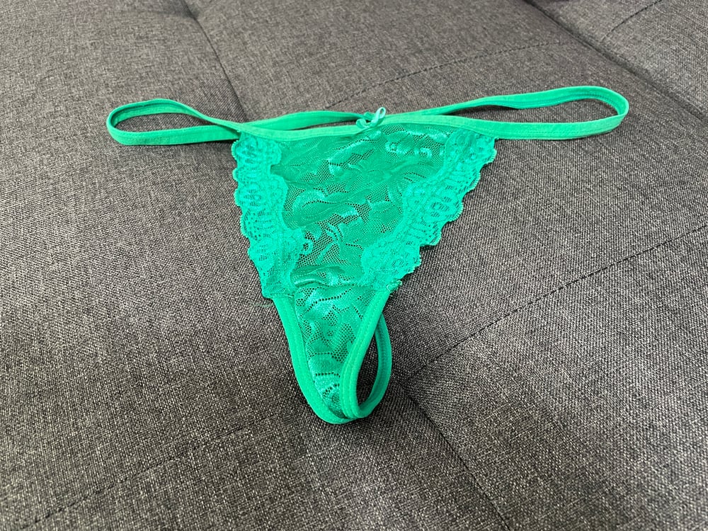 Image of Green Floral G-String