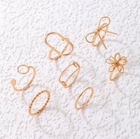 Image 2 of 7 PIECE BOW RING SET