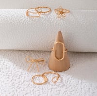 Image 5 of 7 PIECE BOW RING SET
