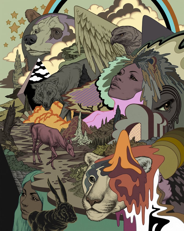 Bear &  Witness - (11x14in) Print