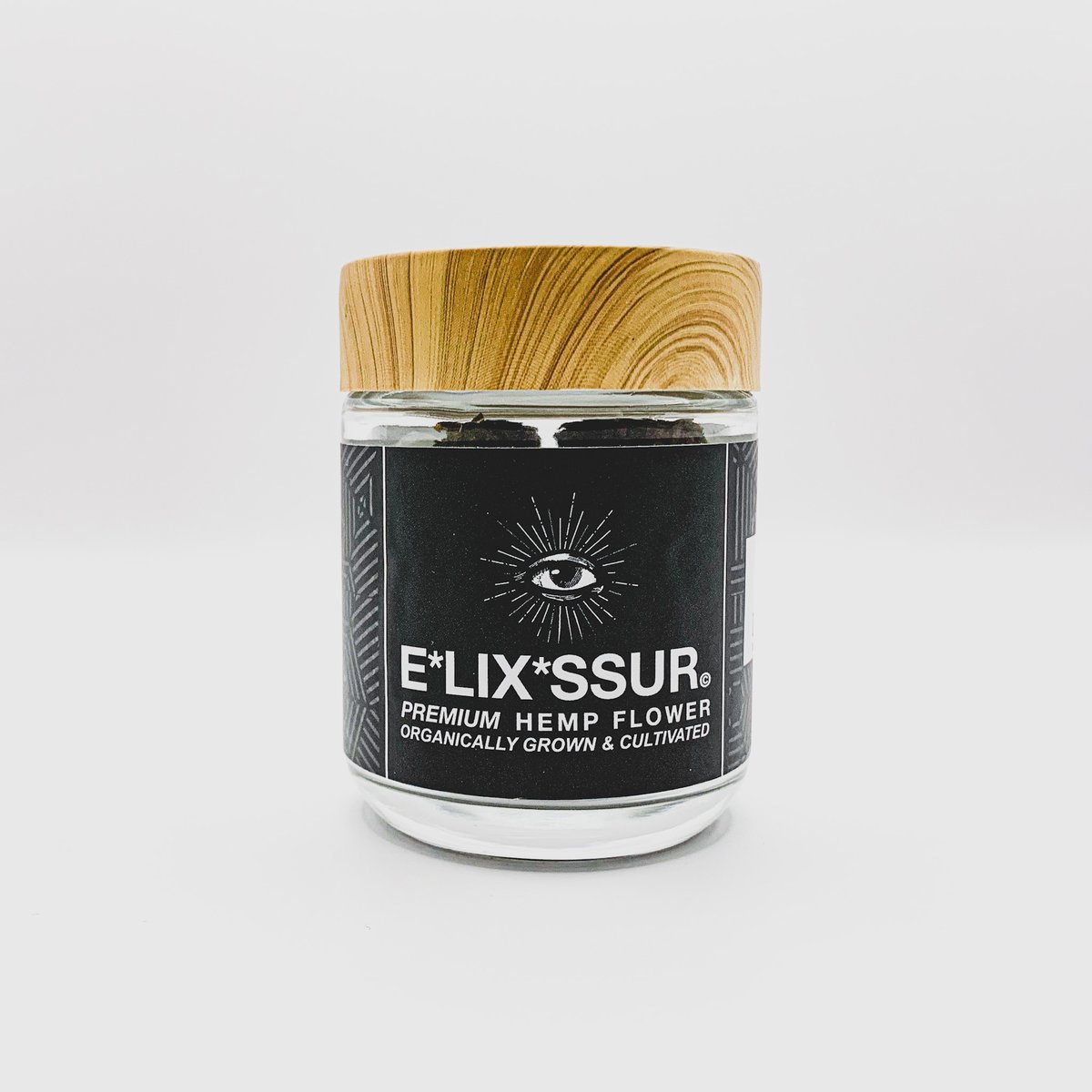 Image of ELIXSSUR [KUSH E1] STRAIN PREMIUM HEMP FLOWER JAR