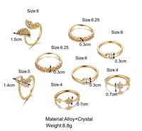 Image 4 of MARIPOSA 8 PIECE RING SET